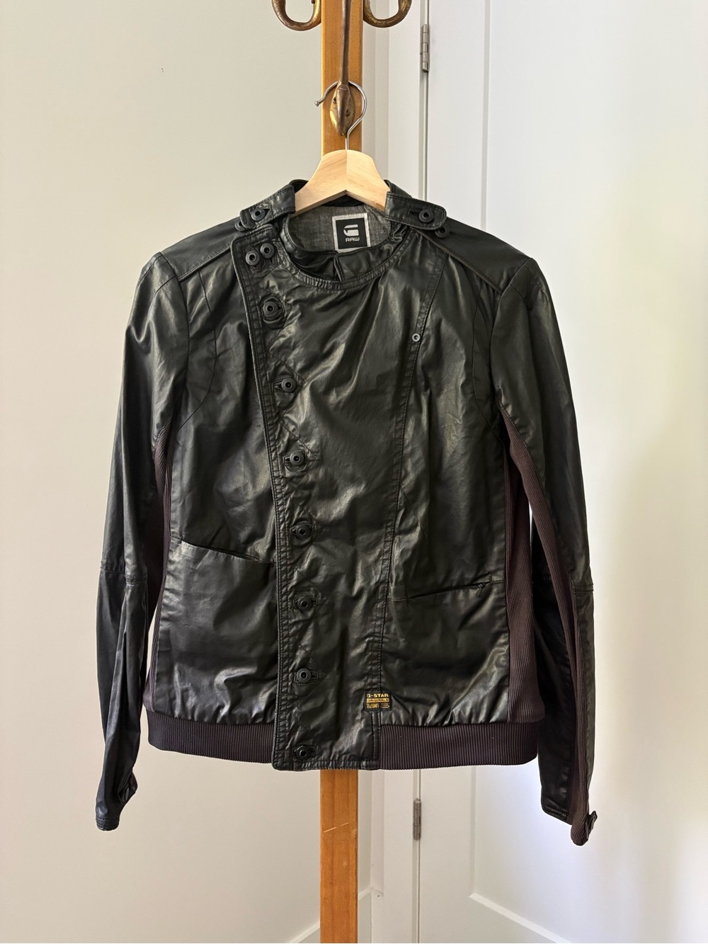 G-Star Black Jacket with Button-Front Detail